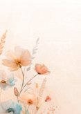 Condoleancekaart stijlvol artistiek aquarel herfstbloemen 2