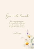 Condoleancekaart zachte aquarel veldbloemen 3