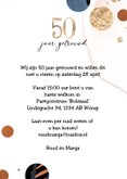 Confetti huwelijk jubileum 50 jaar uitnodiging goud look 3