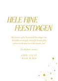 Elegante fotocollage kerstkaart in wit met sterretjes 3