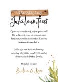 Feestelijke jubileumkaart 30 jaar getrouwd wegwijzer bloemen 3