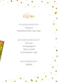 Feestelijke menukaart trouwen met confetti en goud 3