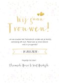 Feestelijke Save the Date kaart met 3 foto's en confetti 3