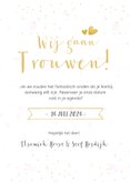 Feestelijke Save the Date kaart met 3 foto's en confetti 3