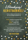 Feestelijke uitnodiging kerstborrel zakelijk met foliedruk 3