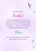Feestelijke uitnodiging met ballonnen bloemen eigen foto 3