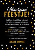 Feestelijke uitnodigingskaart jubileum feest met confetti 3