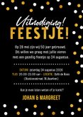 Feestelijke uitnodigingskaart jubileum feest met confetti 3