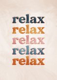 Feliciatiekaart relax typografisch retro 2