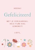 Felicitatie gansje met bloemen 3