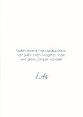 Felicitatie geboorte jongentje op beschuit 3