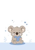 Felicitatie geboorte koala met groot hart 2