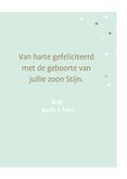 Felicitatie geboorte  - Wolkje met sterren 3