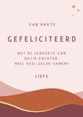 Felicitatie - Grote zon met vlakken 3