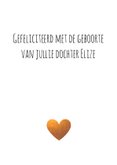 Felicitatie hart goud dochter 3