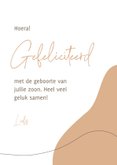 Felicitatie lijntekening slapende baby 3