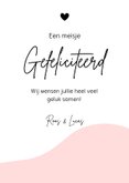 Felicitatie - Lijntekening van slapende baby 3