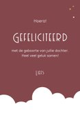 Felicitatie - Luchtballon met wolkje in goudlook 3