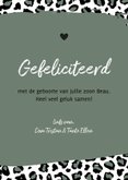 Felicitatie - Luipaard print legergroen 3