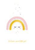 Felicitatie - Regenboog met goud en oogjes 2