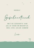 Felicitatie silhouet baby en grote broer op hekje 3