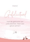 Felicitatie silhouet meisje op step  3