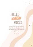 Felicitatie tweeling hello little girls regenboog 3