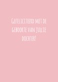 Felicitatie - Veren goud en roze 3