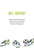 Felicitatie voetbal prestatie 3