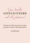 Felicitatie voor huwelijksjubileum met echtpaar en gedicht 3