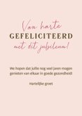 Felicitatie voor huwelijksjubileum met echtpaar en gedicht 3