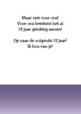 Felicitatiekaart 13 jaar geluk 2