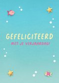 Felicitatiekaart 6 jaar zeemeermin 3