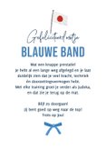 Felicitatiekaart blauwe band judo gefeliciteerd trots op je 3