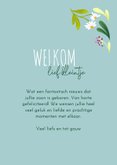 Felicitatiekaart geboorte beertje bloemen 3