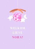 Felicitatiekaart geboorte discobal meisje  2
