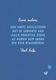 Felicitatiekaart geboorte lieve kitten jongen 3