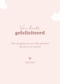 Felicitatiekaart geboorte meisje met roze rompertje 3