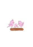 Felicitatiekaart geboorte meisje vogeltjes boom 2