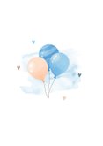 Felicitatiekaart geboorte met schattige ballonnen 2