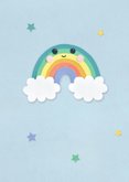 Felicitatiekaart geboorte regenboog jongen 2