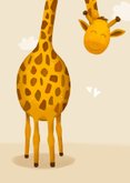 Felicitatiekaart geboorte voor jongen of meisje met giraf 2