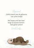 Felicitatiekaart geboortje otters met kindje 3