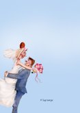 Felicitatiekaart huwelijk liefdesboom 2