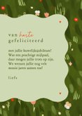 Felicitatiekaart huwelijksjubileum bloemenveld rand 3
