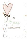 Felicitatiekaart jubileum feestvarkens 10 jaar samen 2