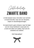 Felicitatiekaart judo zwarte band sport prestatie 3