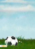 Felicitatiekaart met benen op voetbal 2