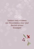 Felicitatiekaart met bloemenpatroon 3