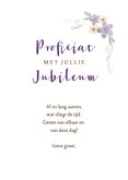Felicitatiekaart met hart en bloemen voor huwelijksjubileum 3